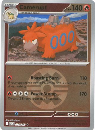 [PKM] Camerupt (Quick Ball) 028  - Reverse Holofoil ME Ascended Heroes - Uncommon