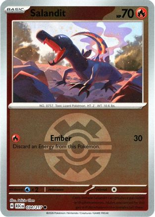 [PKM] Salandit (Quick Ball) 034  - Reverse Holofoil ME Ascended Heroes - Common