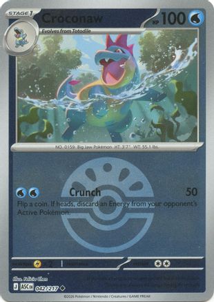 [PKM] Croconaw (Friend Ball) 042  - Reverse Holofoil ME Ascended Heroes - Uncommon