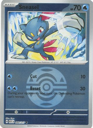 [PKM] Sneasel (Dusk Ball) 044  - Reverse Holofoil ME Ascended Heroes - Common