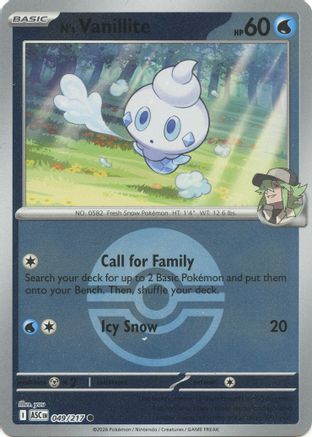 [PKM] N's Vanillite (Poke Ball) 049  - Reverse Holofoil ME Ascended Heroes - Common