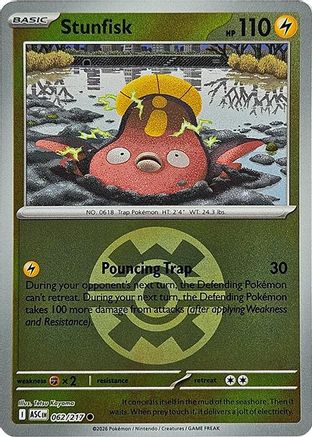 [PKM] Stunfisk (Quick Ball) 062  - Reverse Holofoil ME Ascended Heroes - Common