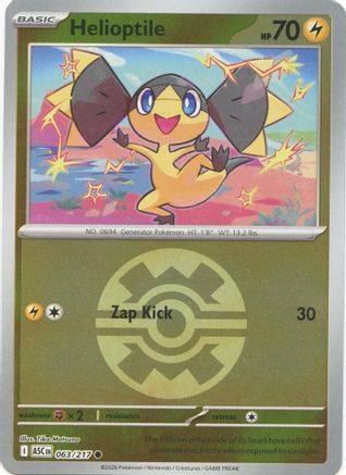 [PKM] Helioptile (Quick Ball) 063  - Reverse Holofoil ME Ascended Heroes - Common