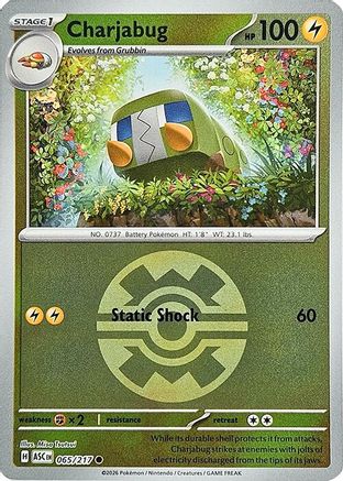 [PKM] Charjabug (Quick Ball) 065  - Reverse Holofoil ME Ascended Heroes - Common