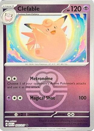 [PKM] Clefable (Love Ball) 075  - Reverse Holofoil ME Ascended Heroes - Uncommon