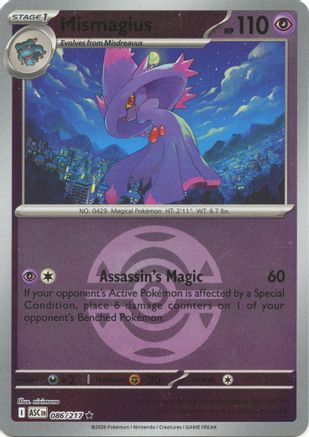 [PKM] Mismagius (Dusk Ball) 086  - Reverse Holofoil ME Ascended Heroes - Rare