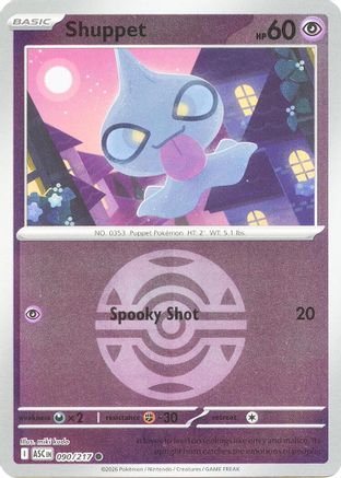 [PKM] Shuppet (Dusk Ball) 090  - Reverse Holofoil ME Ascended Heroes - Common