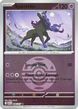 [PKM] Spectrier (Dusk Ball) 098  - Reverse Holofoil ME Ascended Heroes - Rare