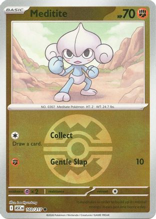 [PKM] Meditite (Quick Ball) 103  - Reverse Holofoil ME Ascended Heroes - Common