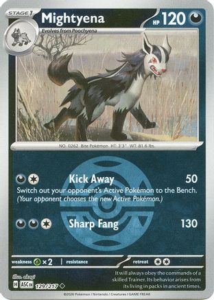 [PKM] Mightyena - 129/217 (Dusk Ball) [ME: Ascended Heroes] Reverse Holofoil