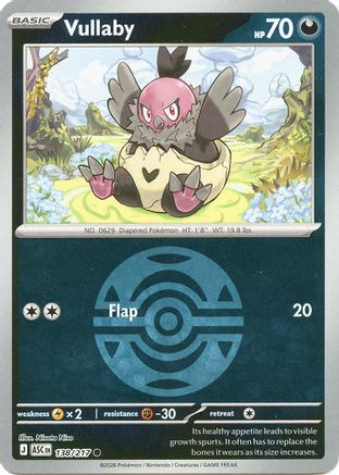 [PKM] Vullaby (Dusk Ball) 138  - Reverse Holofoil ME Ascended Heroes - Common