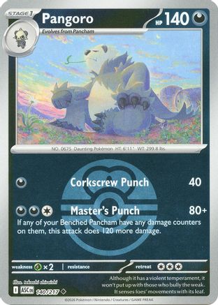 [PKM] Pangoro (Love Ball) 140  - Reverse Holofoil ME Ascended Heroes - Uncommon