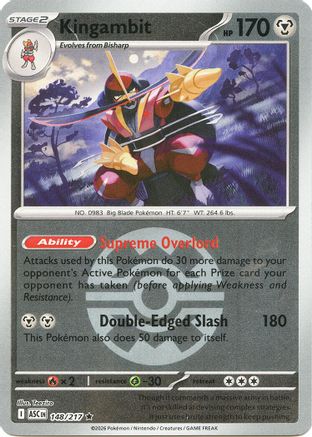 [PKM] Kingambit (Quick Ball) 148  - Reverse Holofoil ME Ascended Heroes - Rare