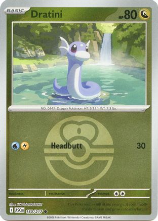 [PKM] Dratini (Love Ball) 150  - Reverse Holofoil ME Ascended Heroes - Common