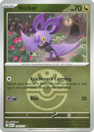 [PKM] Noibat (Friend Ball) 156  - Reverse Holofoil ME Ascended Heroes - Common