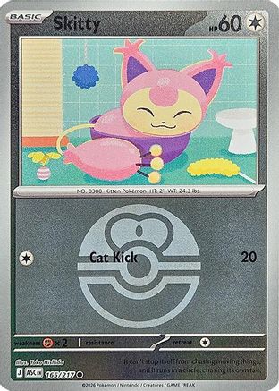 [PKM] Skitty (Love Ball) 165  - Reverse Holofoil ME Ascended Heroes - Common