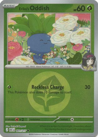 [PKM] Erika's Oddish (Energy Symbol Pattern) 001  - Reverse Holofoil ME Ascended Heroes - Common