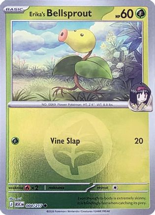 [PKM] Erika's Bellsprout (Energy Symbol Pattern) 004  - Reverse Holofoil ME Ascended Heroes - Common