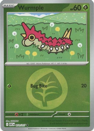 [PKM] Wurmple (Energy Symbol Pattern) 011  - Reverse Holofoil ME Ascended Heroes - Common