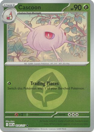 [PKM] Cascoon (Energy Symbol Pattern) 014  - Reverse Holofoil ME Ascended Heroes - Common
