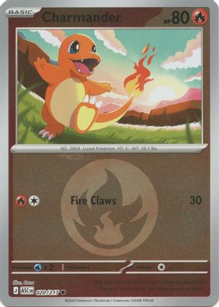 [PKM] Charmander (Energy Symbol Pattern) 020  - Reverse Holofoil ME Ascended Heroes - Common