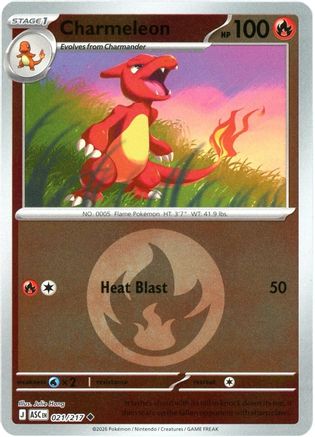 [PKM] Charmeleon (Energy Symbol Pattern) 021  - Reverse Holofoil ME Ascended Heroes - Uncommon