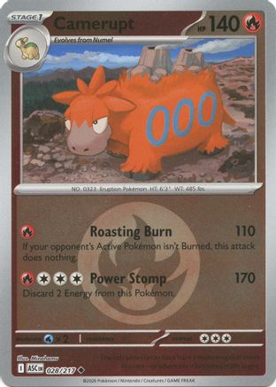[PKM] Camerupt (Energy Symbol Pattern) 028  - Reverse Holofoil ME Ascended Heroes - Uncommon