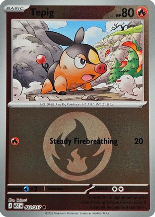 [PKM] Tepig (Energy Symbol Pattern) 029  - Reverse Holofoil ME Ascended Heroes - Common