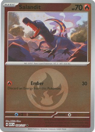 [PKM] Salandit (Energy Symbol Pattern) 034  - Reverse Holofoil ME Ascended Heroes - Common