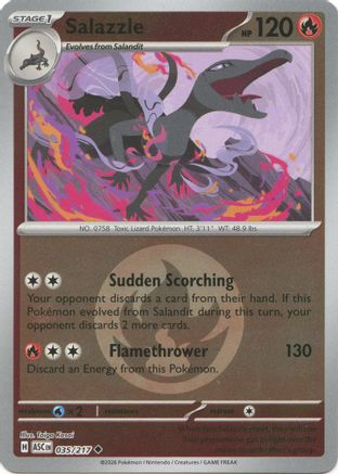 [PKM] Salazzle - 035/217 (Energy Symbol Pattern) [ME: Ascended Heroes] Reverse Holofoil