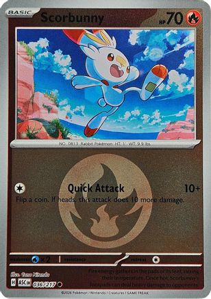 [PKM] Scorbunny - 036/217 (Energy Symbol Pattern) [ME: Ascended Heroes] Reverse Holofoil