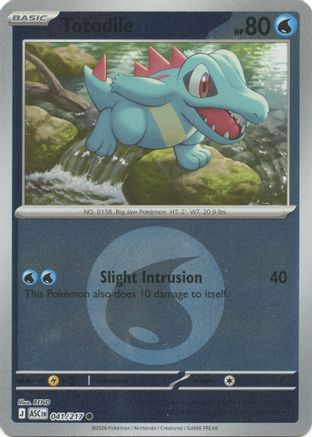 [PKM] Totodile (Energy Symbol Pattern) 041  - Reverse Holofoil ME Ascended Heroes - Common