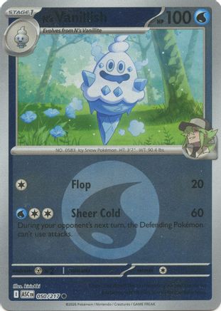 [PKM] N's Vanillish (Energy Symbol Pattern) 050  - Reverse Holofoil ME Ascended Heroes - Common