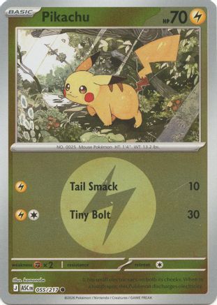 [PKM] Pikachu (Energy Symbol Pattern) 055  - Reverse Holofoil ME Ascended Heroes - Common