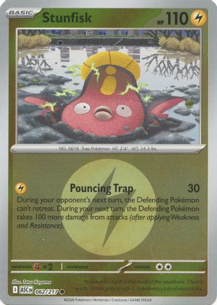[PKM] Stunfisk (Energy Symbol Pattern) 062  - Reverse Holofoil ME Ascended Heroes - Common
