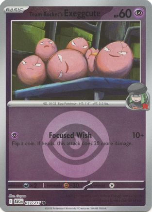 [PKM] Team Rocket's exeggcute (Energy Symbol Pattern) 077  - Reverse Holofoil ME Ascended Heroes - Common