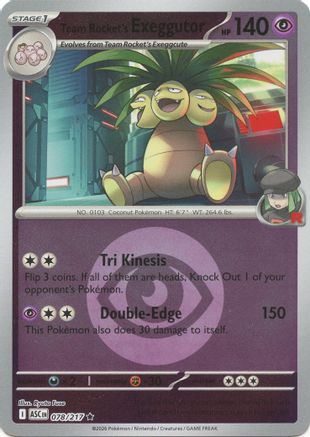 [PKM] Team Rocket's exeggutor (Energy Symbol Pattern) 078  - Reverse Holofoil ME Ascended Heroes - Rare