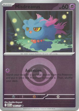 [PKM] Misdreavus - 085/217 (Energy Symbol Pattern) [ME: Ascended Heroes] Reverse Holofoil