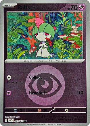 [PKM] Ralts (Energy Symbol Pattern) 087  - Reverse Holofoil ME Ascended Heroes - Common