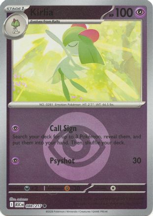 [PKM] Kirlia (Energy Symbol Pattern) 088  - Reverse Holofoil ME Ascended Heroes - Common