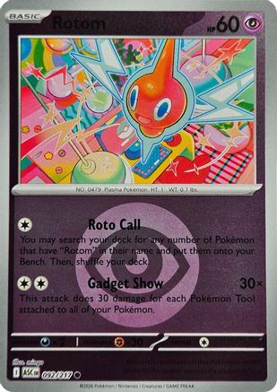 [PKM] Rotom (Energy Symbol Pattern) 092  - Reverse Holofoil ME Ascended Heroes - Common
