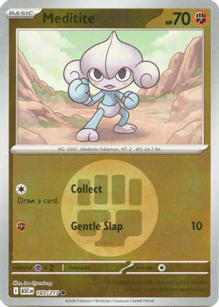 [PKM] Meditite (Energy Symbol Pattern) 103  - Reverse Holofoil ME Ascended Heroes - Common