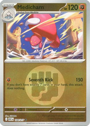 [PKM] Medicham 104/217  - Reverse Holofoil ME Ascended Heroes - Common