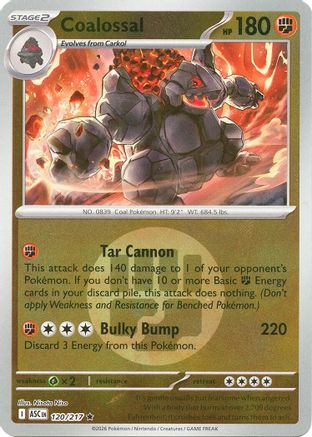 [PKM] Coalossal (Energy Symbol Pattern) 120  - Reverse Holofoil ME Ascended Heroes - Rare