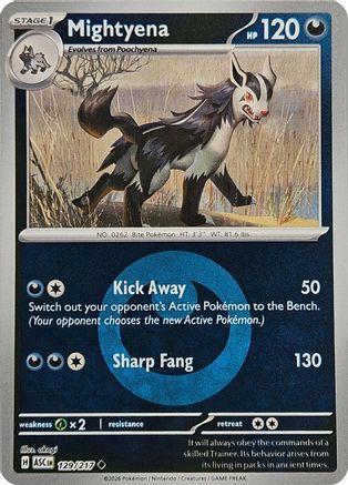 [PKM] Mightyena - 129/217 (Energy Symbol Pattern) [ME: Ascended Heroes] Reverse Holofoil