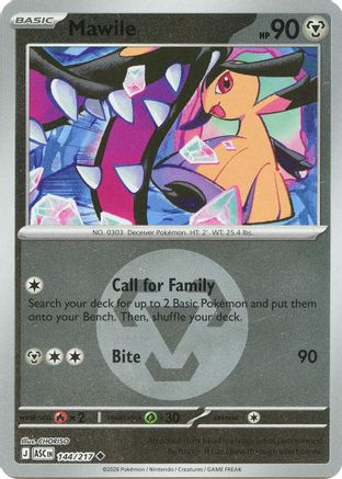 [PKM] Mawile - 144/217 (Energy Symbol Pattern) [ME: Ascended Heroes] Reverse Holofoil