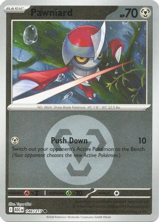 [PKM] Pawniard (Energy Symbol Pattern) 146  - Reverse Holofoil ME Ascended Heroes - Common