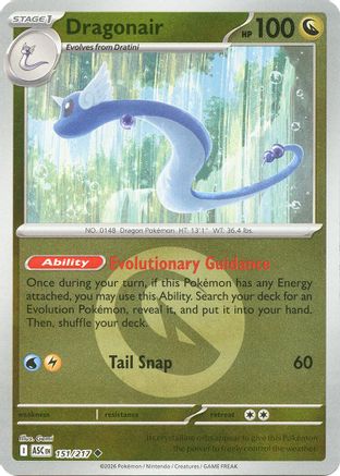 [PKM] Dragonair (Energy Symbol Pattern) 151  - Reverse Holofoil ME Ascended Heroes - Uncommon