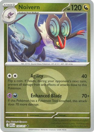 [PKM] Noivern (Energy Symbol Pattern) 157  - Reverse Holofoil ME Ascended Heroes - Uncommon