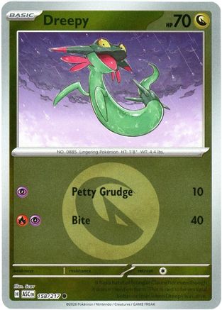 [PKM] Dreepy 158/217  - Reverse Holofoil ME Ascended Heroes - Common